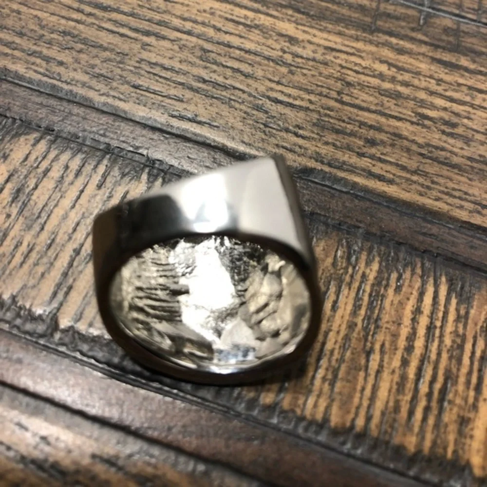 Black and Silver ring